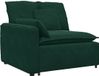 vidaXL Modulaire bank armleuning eindmodule met kussens 100 cm Donkergroen Velvet