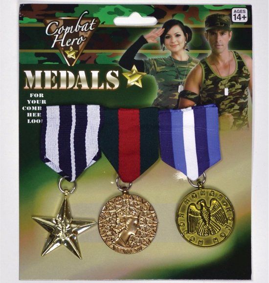 Panda - Militaire medailles 3 stuks