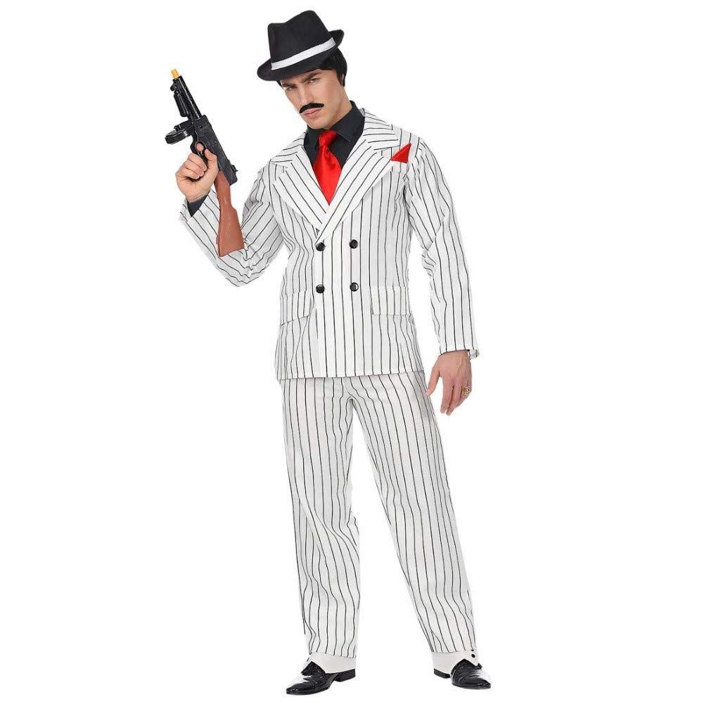 Widmann Maffia Kostuum Omgekeerde Krijtstreep Gangster Man XL Carnaval kostuum Verkleedkleding