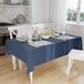 Bonamaison Tafelkleed, Anti-Mold, Sneldrogend, Waterdicht, 100% Polyester Tafellaken, Blauw, 140 x 160 Cm