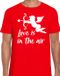 Bellatio Decorations Shoppartners Bv Valentijn/Cupido love is in the air t-shirt rood voor heren - S