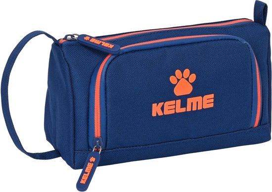 Kelme School Pencil Case Navy Blue Orange Marine Blue (20 x 11 x 8.5 cm)