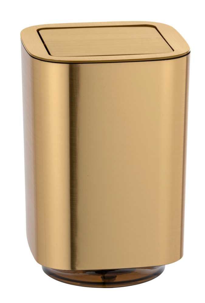 WENKO Auron Gold 5.5L Square Waste Container - Gold
