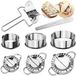 Omgoods - Set de 8 emporte-pièces à raviolis en acier inoxydable pour la cuisine