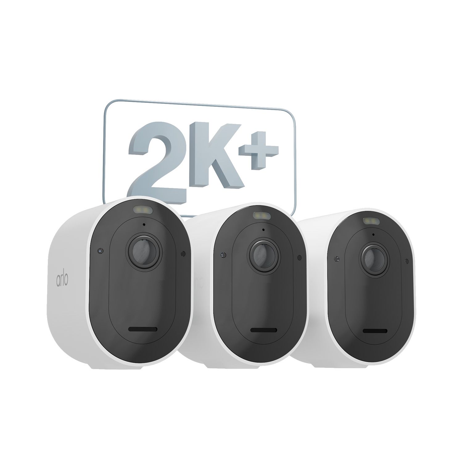 Arlo Pro 5 2K+ Draadloze Buiten Beveiligingscamera - 3 stuks - Wit