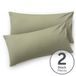 Blumtal - Set Van 2 Kussenslopen - Superzachte Premium Jersey Kussenhoes - 100% Katoen - 40 x 60 cm - Olijfgroen