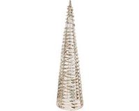 Christmas Decoration LED kegel kerstboom lamp - goud - 60 leds warm wit - H60 - ijzer
