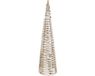 Christmas Decoration LED kegel kerstboom lamp - goud - 60 leds warm wit - H60 - ijzer