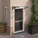 Maison Exclusive - Auvent de porte, noir et transparent, 122x90 cm, polycarbonate