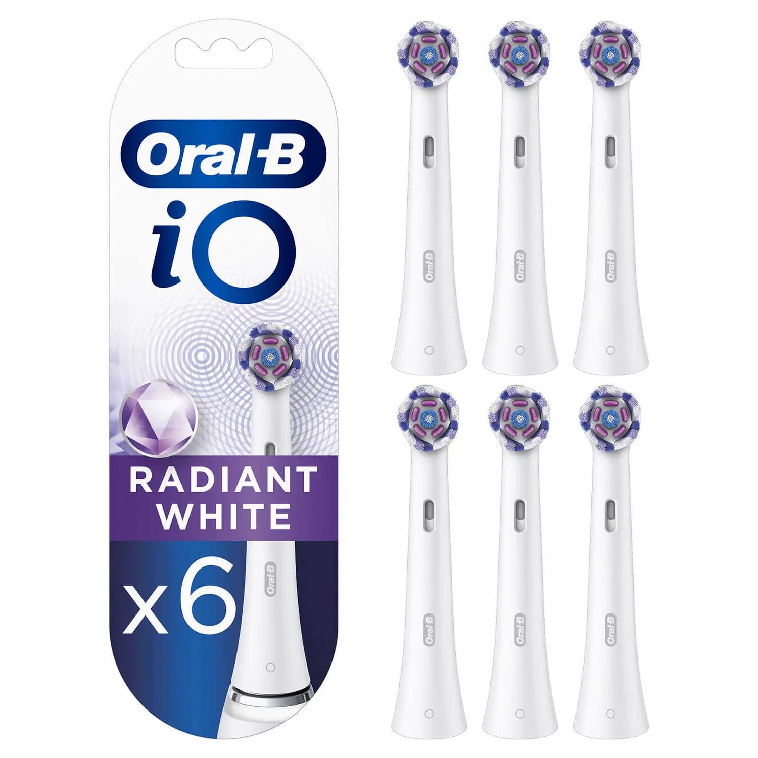 Oral-B iO Radiant Wit - Opzetborstels (6 stuks)