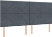 vidaXL Hoofdbord Donkergrijs Fluweel 200 cm
