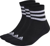 adidas Sportswear 3-Stripes Cushioned Sportswear Korte Sokken 3 Paar - Unisex - Zwart