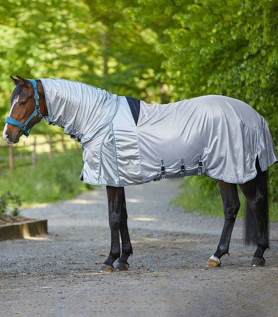 PROTECT Eczema-Fly Rug - Light Blue/Night Blue - Size 155 - Horse