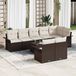 Maison Exclusive - Salon de jardin 9 pcs Marron Poly rotin