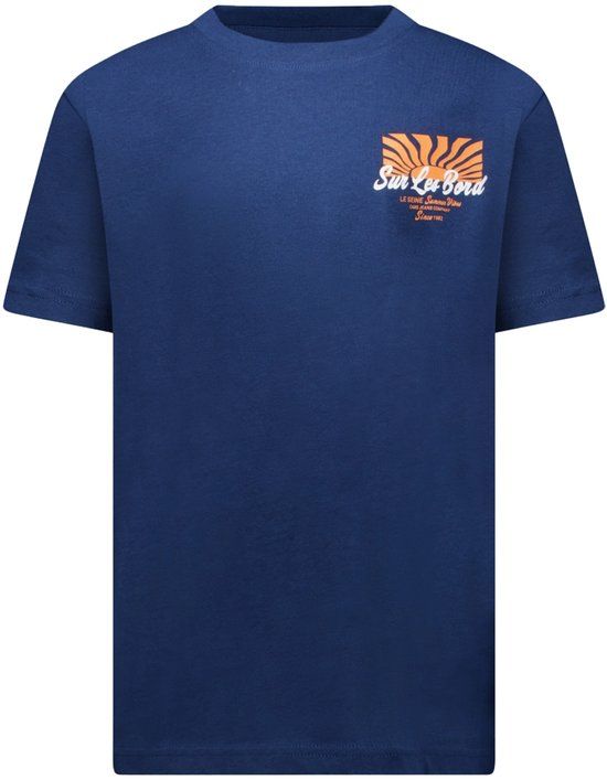 Cars Jeans T-shirt Ritzo jr. Jongens Navy Katoen Ronde hals Logo 164