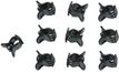 Nature Orchidee clips zwart set a 10 stuks