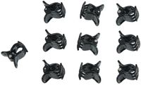 Nature Orchidee clips zwart set a 10 stuks