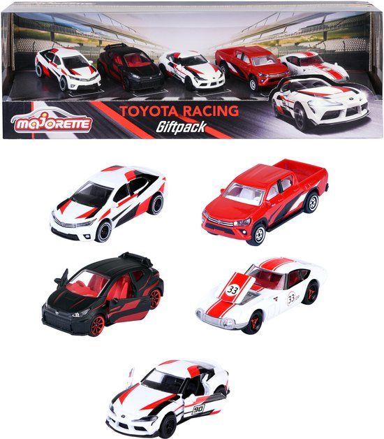 Majorette - Toyota Racing - 5 stuks - Vanaf 3 jaar