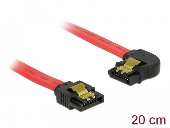 Delock 83962 SATA-kabel 0,2 m SATA 7-pin Rood