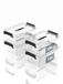 SpaceXpert Opbergdozen van kunststof, draagbaar, met handvat, stapelbaar, voor slaapkamer, school, transparant, 15 liter, 4 stuks