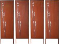 VEVOR Opklapbaar Scherm 50x160 Cm, 4-Delige Set, Roestkleur