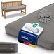 Beautissu Coussin de banc d'extérieur 110x50 cm – Coussin d'assise résistant aux intempéries pour banc de jardin, balcon et terrasse – Coussin doux pour banc avec housse amovible et fermeture éclair – Lavable 30 °C – Gris clair – Calme BK