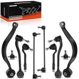 Frankberg 10 x ophangarmset vooras, compatibel met X5 E53 3.0d 3.0i 4.4i 4.6is 4.8is 2000-2006, vervanging # 32211096327