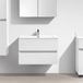 Siena Meuble Salle De Bain Design Simple Vasque 80 Cm Blanc Laqué