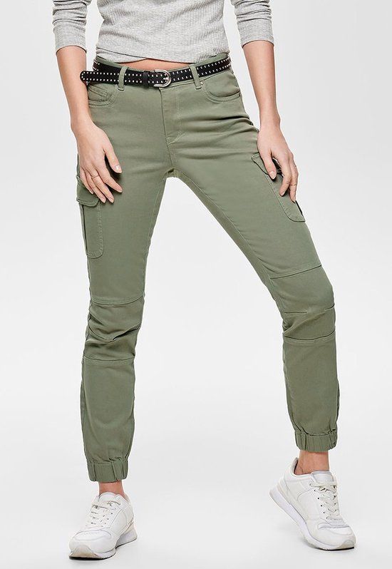 ONLY ONLMISSOURI Cargo Broek Dames - Oil Green - Maat W36 X L34
