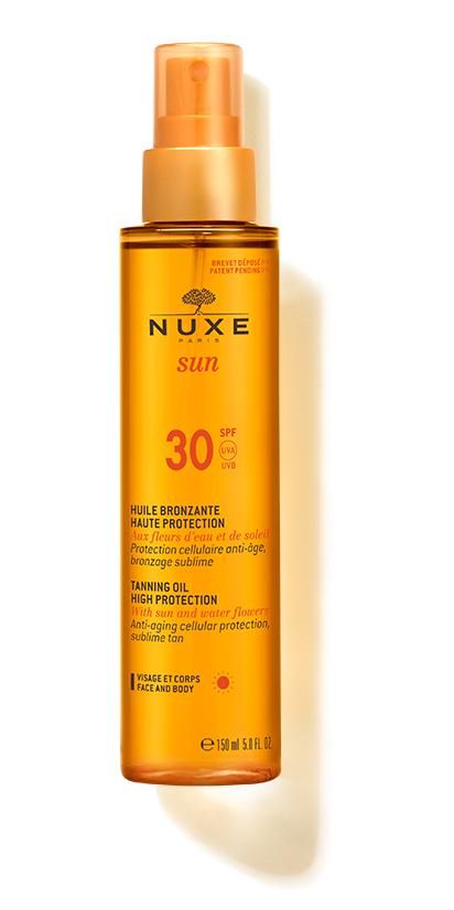 Nuxe Sun Tanning Oil SPF 30 - 150ml - Face & Body Sunscreen Oil