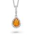 Orphelia ZH-7226/CI/1 - Ketting met hanger en gekleurde zirkonia druppel - 925 zilver - zirkonia - 45 cm