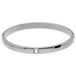 Lucardi - Dames Stainless steel bangle met plating met zirkonia voor dames - Armband - Staal - Zilverkleurig
