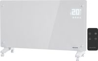 Auronic Convectorkachel – 2500W - Convectorkachel met thermostaat, timer en afstandsbediening - Heater - Glazen paneelverwarming - Badkamerverwarming - Wit