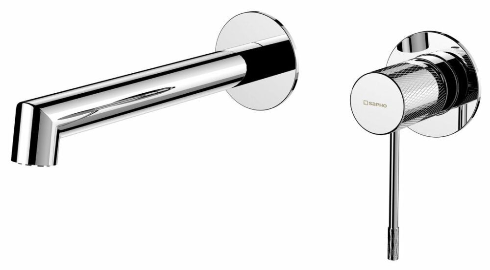 Sapho Solaris inbouw wastafelmengkraan chroom - Messing - 8590913916700