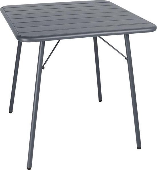 Bolero vierkante stalen tafel grijs 70cm