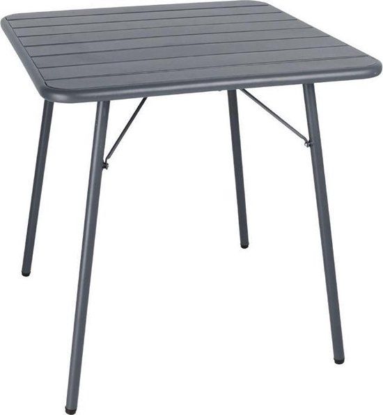 Bolero Vierkante Stalen Bistrotafel - Grijs - 70cm - Opklapbaar