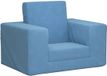 vidaXL - Canapé-lit pour enfant - doux - peluche - bleu