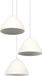 LEDVANCE hanglamp 3-lamps Decor Camel Bell wit van metaal en papier-maché, E14, 437 mm diameter