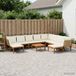 vidaXL - Tuinbank - 11 zitplekken - Massief acaciahout & touw - Naturel