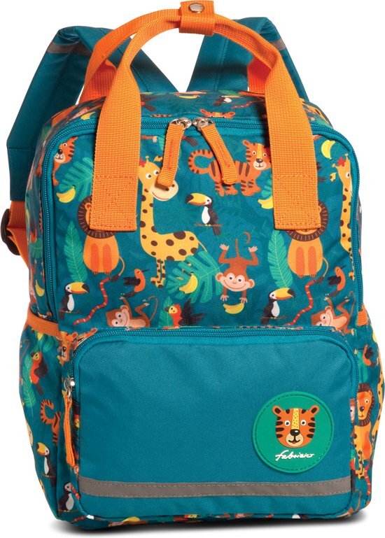 Fabrizio Rugzak Jungle Junior 8 Liter Polyester Groen/oranje