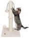 Elzusha - Poteau griffoir 52cm avec Jouet - Sisal et Peluche Beige pour Chatons et Chats Adultes