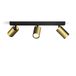 Philips Idris Spot - Plafondspot - Spatwaterdicht IP44-5W - Zwart met goud - Badkamerlamp - Drie lichtpunten - Alleen geschikt voor LED-spots