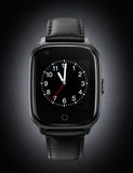WatchToCare Classic - GPS Tracker - GPS Horloge Ouderen - Alarm Horloge - SOS Horloge - Valdetectie - Alzheimer - Dementie - Alarmknop - Garantie 1 jr - Noodknop - Lebara Sim met €5 tegoed - Géén abonnement nodig - Horloge Band Zwart Leer