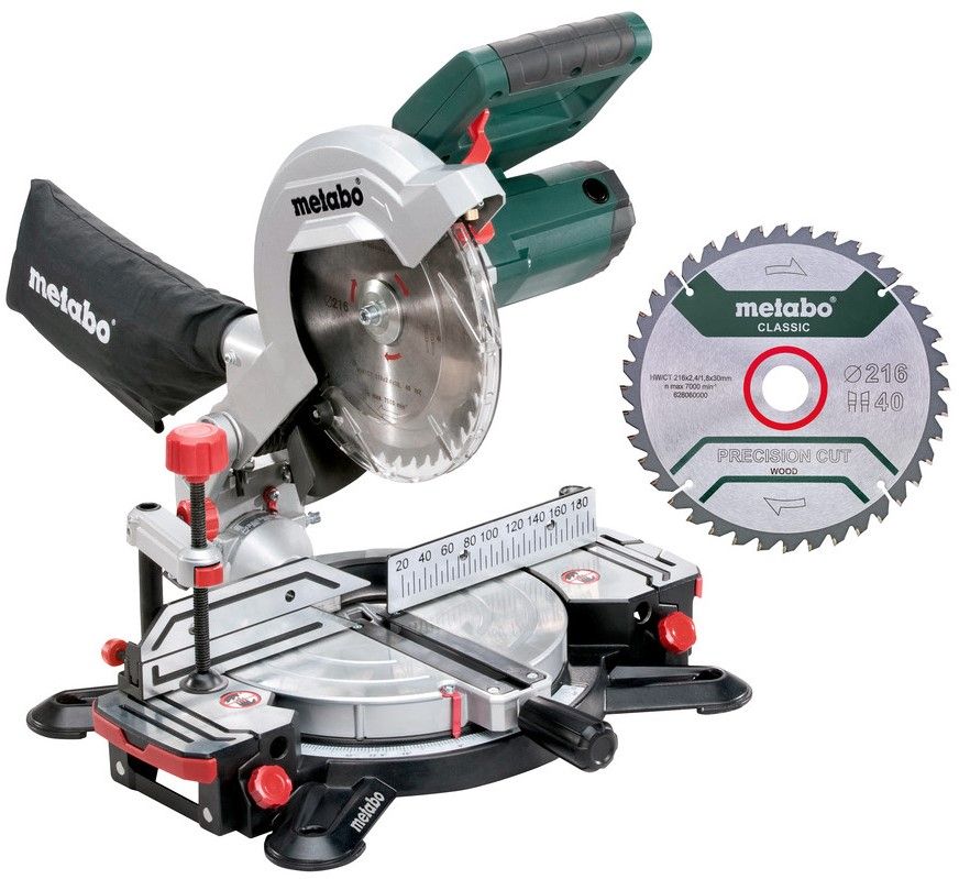 Metabo KS 216 M Lasercut Set - Verstekzaag - 1350W - Incl. 2 zaagbladen