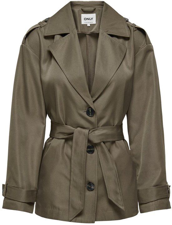 ONLY ONLLINE Short Trenchcoat OTW - Women - Puffer - Walnut - Size XL