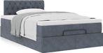 Prolenta Maison Exclusive - Cadre de lit ottoman et matelas gris foncé 120x200 cm velours