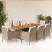 Prolenta Maison Exclusive 9-delige tuinset met kussens, beige, van polyrotan