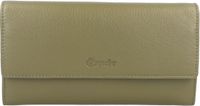Esquire Peru Portemonnee RFID Leer 18,5 cm - Dames - Horizontaal - olive
