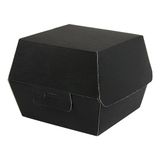 Set Thepack 50 stuks - hamburgerschalen 230 G/M2, 13 x 12,5 x 9 cm (M) zwart, nano-microgolfkarton