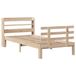 vidaXL Bedframe met hoofdbord massief grenenhout 75x190 cm